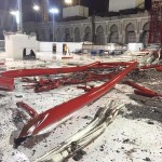 شاهد بالفيديو.. لحظة سقوط الرافعة في المسجد الحرام