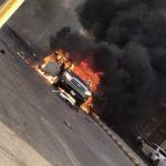 انفجار سيارة في أحد شوارع القطيف