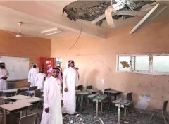 سقوط مقذوف على مدرسة بجازان دون وقوع إصابات