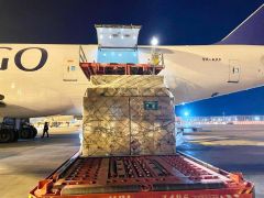 مغادرة الطائرة الإغاثية السعودية الرابعة تحمل 72 طنًا من مساعدات #المملكة لـ #الشعب_الأوكراني
