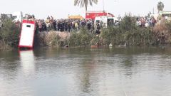 19 قتيلًا و24 مصابًا إثر انقلاب حافلة بقناة مائية في المنصورة بـ #مصر