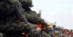 حرس الحدود : تم السيطرة على حريق السفينة “عسير” وإنقاذ مصابيها بالإخلاء