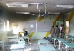 حريق جنائي يفزع المعلمين والطلاب في مدرسة بالعلا