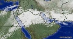 تأثر الرؤية الأفقية بسبب العوالق الترابية والغبار على اجزاء من شمال المملكة