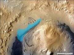اكتشاف آثار بحيرة مياه نقية مندثرة على سطح المريخ
