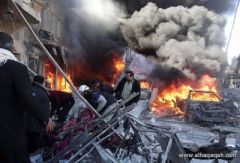 85 قتيلا في قصف بالبراميل المتفجرة على أحياء في حلب