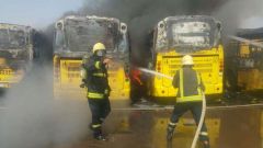 “مدني جازان” يسيطر على حريق شب في حافلات مدرسية