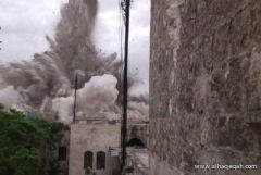 انفجار يدمر فندقا في مدينة حلب السورية