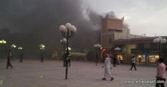 إندلاع حريقاً هائلاً في سوق الدمام ( صورة )