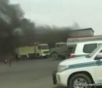 بالفيديو : إندلاع حريقاً هائل بمحطة بنزين على طريق الكويت والمدني يخمده