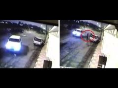بالفيديو : لحظة ضرب حارس استراحة و دهسه بسيارة في حائل
