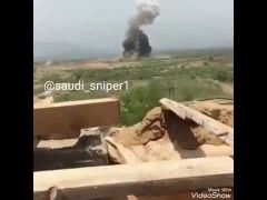 مدفعية المملكة تستهدف عناصر حوثية حاولت التسلل عبر الحدود (فيديو)