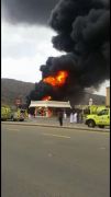 مدني أبها يخمد حريقاً اندلع في محطة وقود