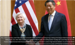 وزيرة الخزانة الأمريكية تلتقي في #بكين رئيس الوزراء الصيني
