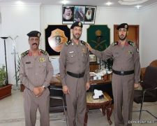 مدير شرطة الحدود الشمالية يقلد الرائد احمد العيسى رتبة مقدم