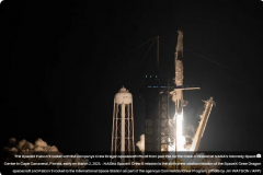 انطلاق صاروخ سبيس إكس لنقل 4 رواد فضاء إلى #محطة_الفضاء_الدولية