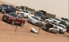 تصادم 13 سيارة يسفر عن إصابة 8 أشخاص على طريق الرياض – الدمام